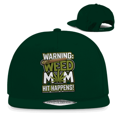 Snapback Rapper Cap - Warning Weed Mom | Division420®
