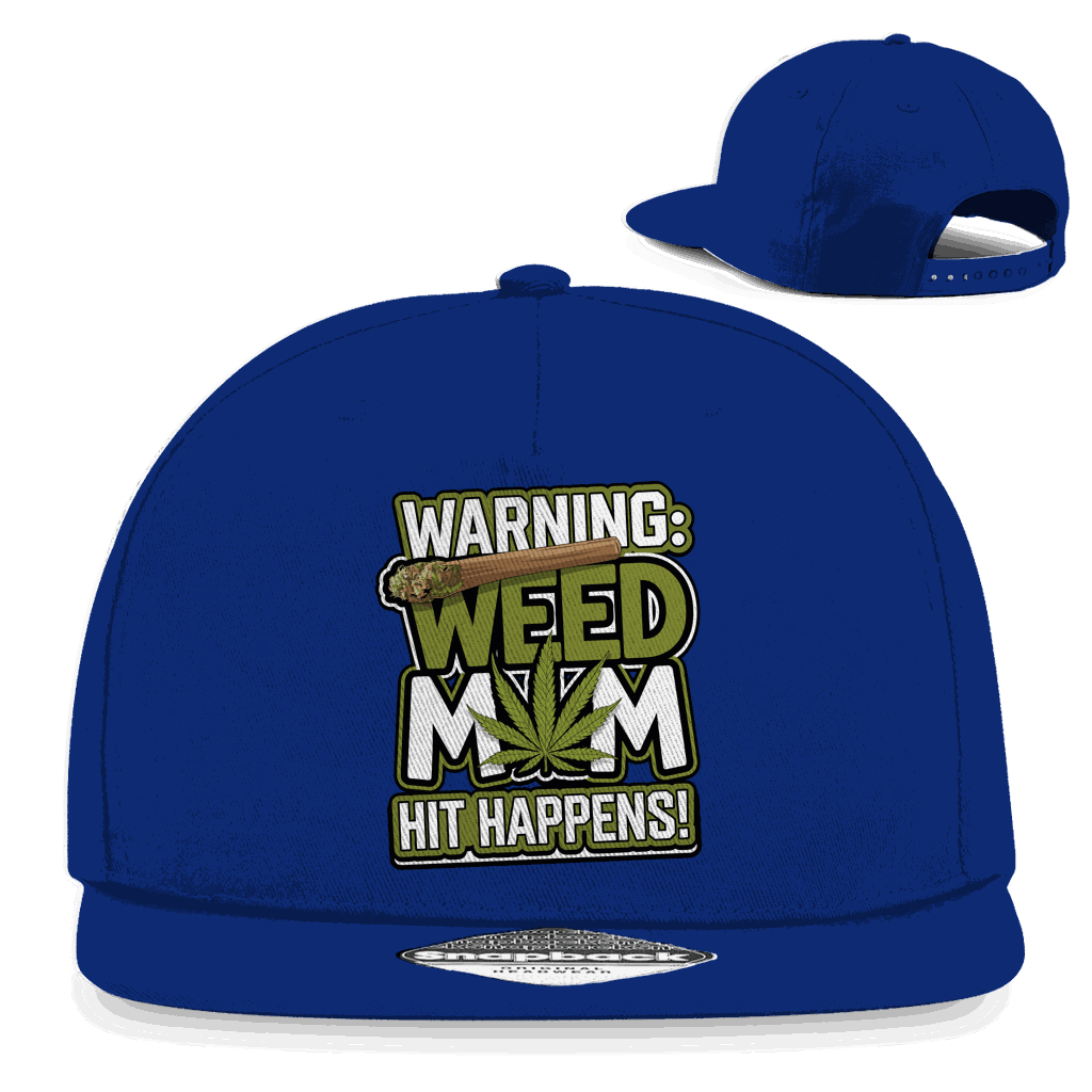 Snapback Rapper Cap - Warning Weed Mom | Division420®
