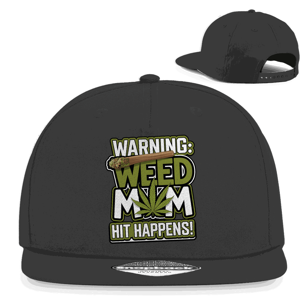 Snapback Rapper Cap - Warning Weed Mom | Division420®