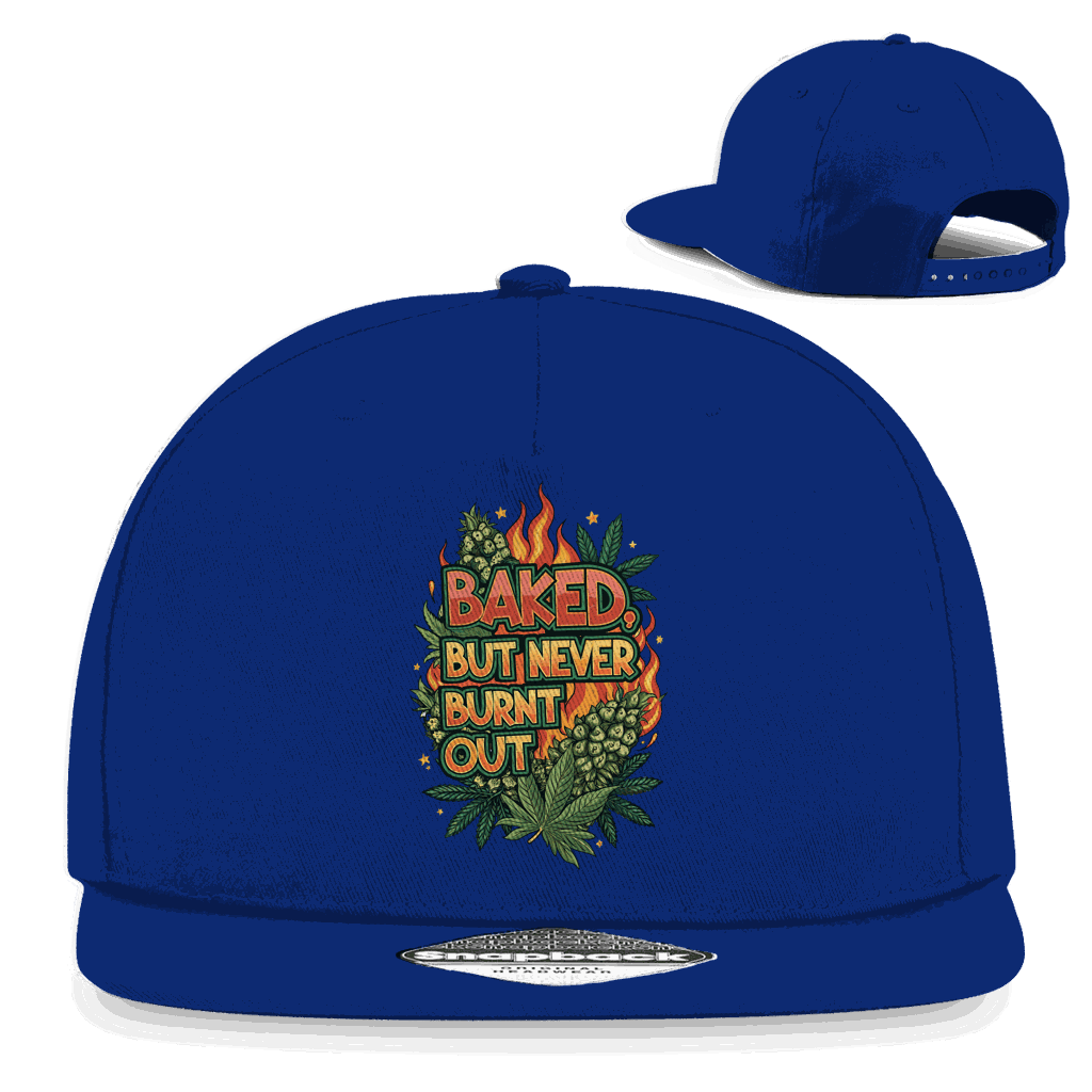 Snapback Rapper Cap - Baked, but never burn out | Division420®