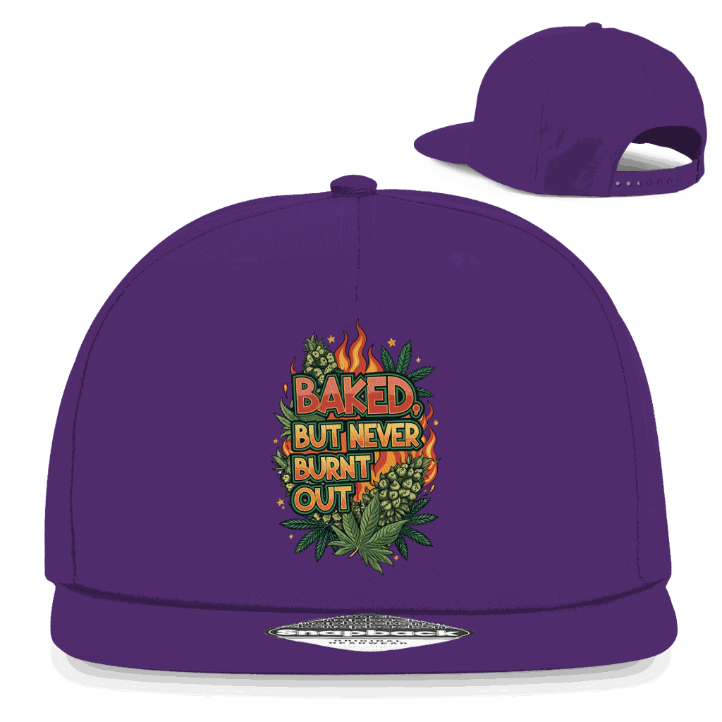 Snapback Rapper Cap - Baked, but never burn out | Division420®