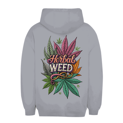 Unisex Oversize Hoodie von Division420 mit Herbal Weed Motiv und Kängurutasche