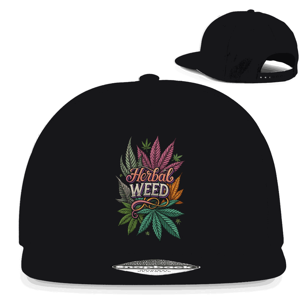 Snapback Rapper Cap - Herbal Weed | Division420®