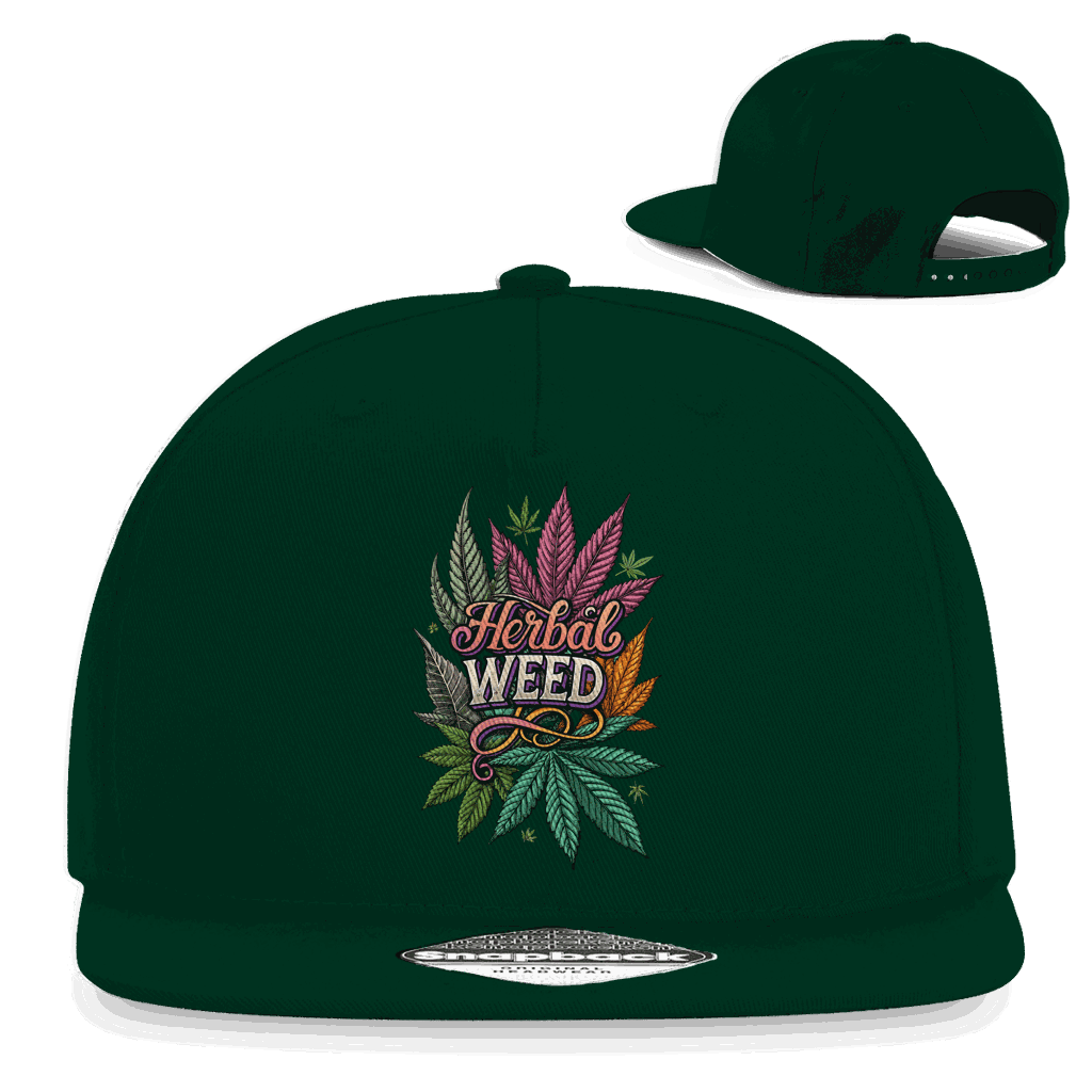 Snapback Rapper Cap - Herbal Weed | Division420®