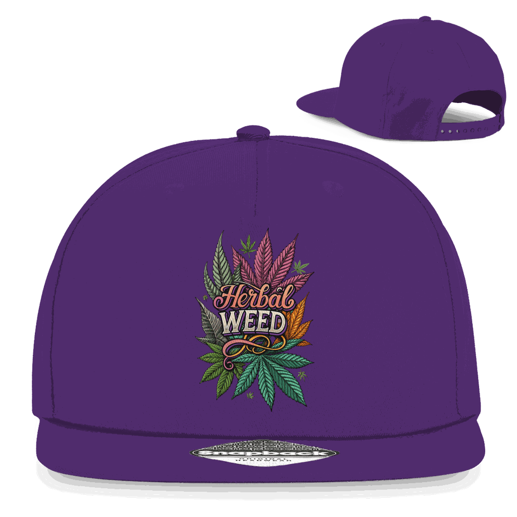 Snapback Rapper Cap - Herbal Weed | Division420®