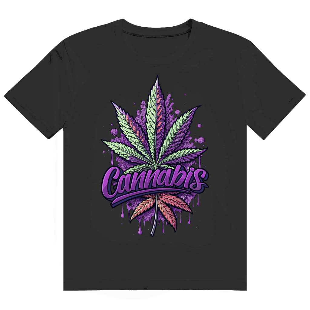 Division420 Heavy Cotton T-Shirt aus 100% Baumwolle mit Cannabis Art Print und nachhaltiger Produktion