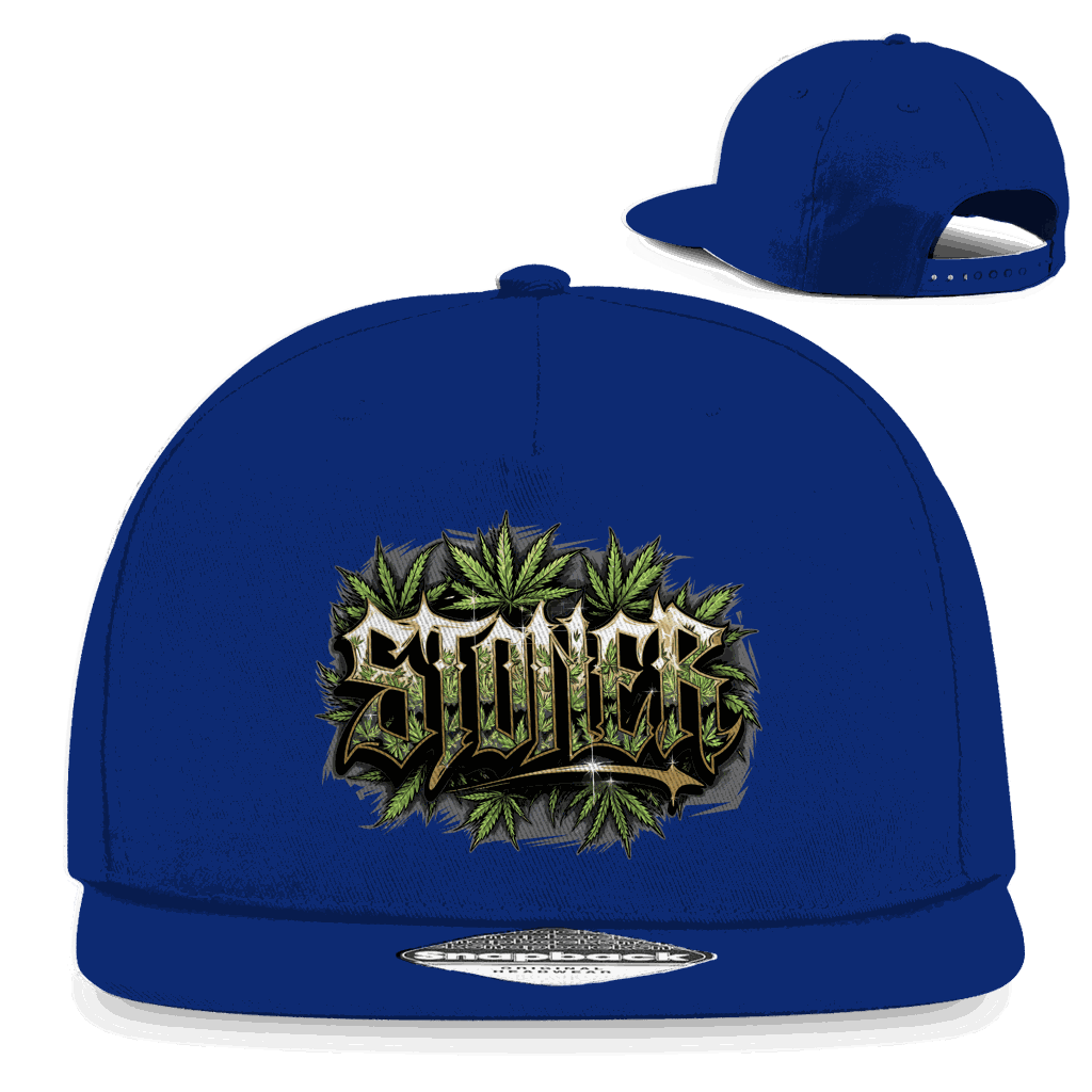 Division420 Snapback Cap in Stoner Art Design aus Baumwoll-Twill mit flachem Schirm und Retro-Snapbackverschluss