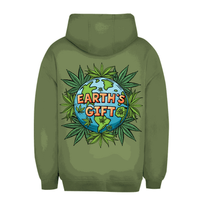 Unisex Oversize Hoodie Earth´s Gift von Division420 mit Kapuze und Kängurutasche in urbanem Style