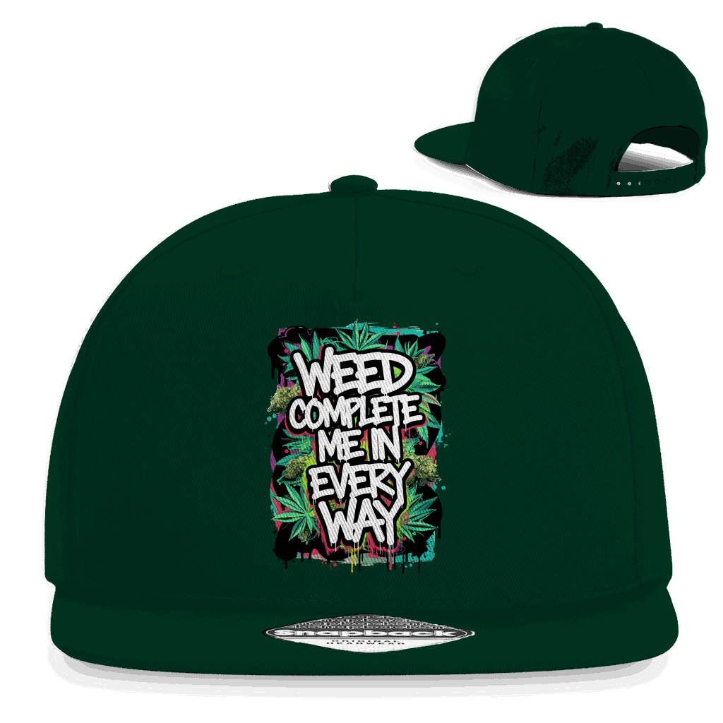 Snapback Rapper Cap - Weed complete me | Division420®