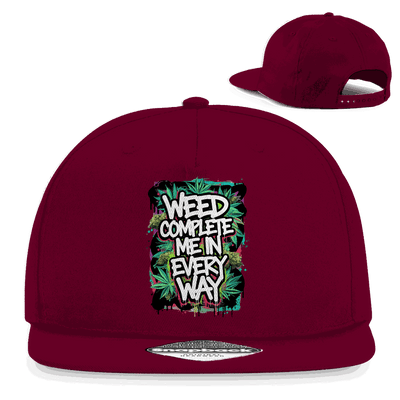 Snapback Rapper Cap - Weed complete me | Division420®
