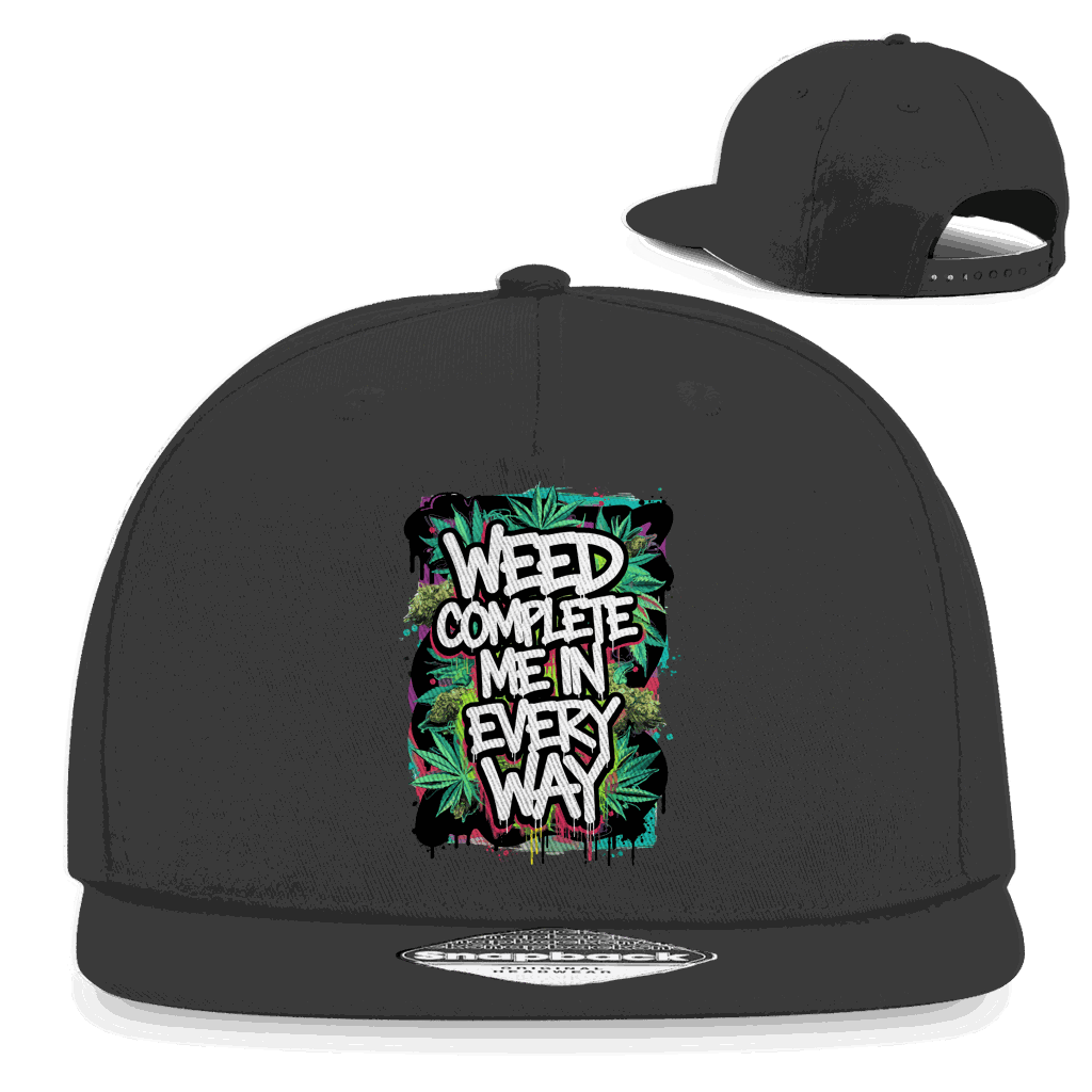 Snapback Rapper Cap - Weed complete me | Division420®