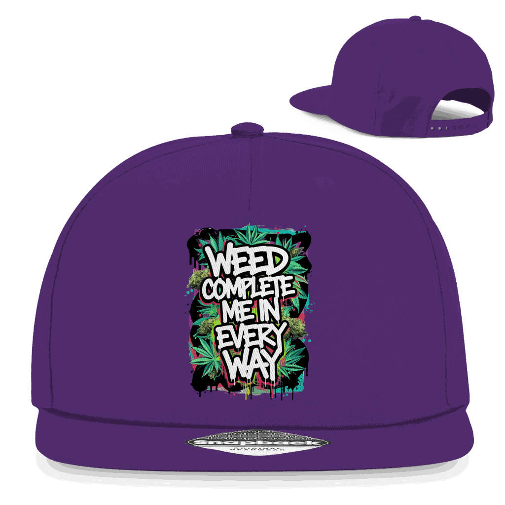 Snapback Rapper Cap - Weed complete me | Division420®