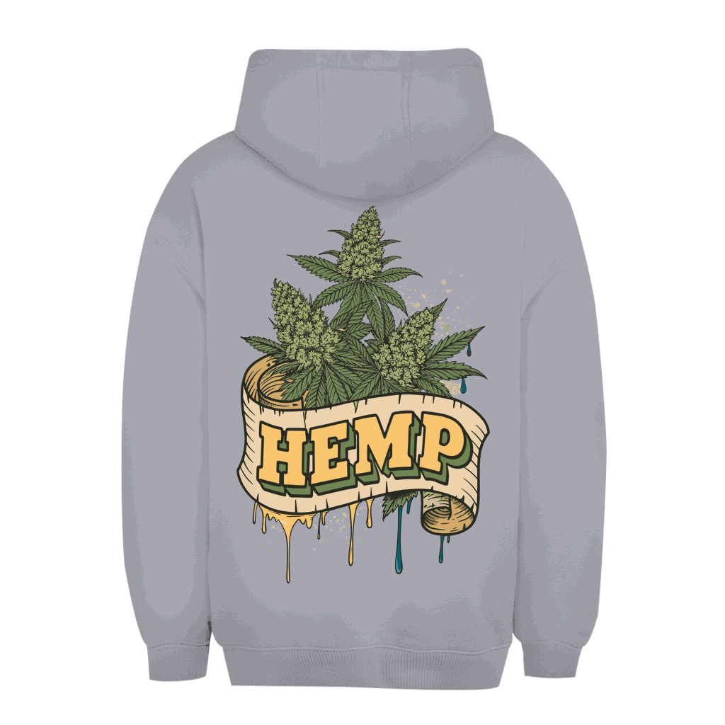 Unisex Oversize Hoodie von Division420 mit Hanf-Art-Print, nachhaltig und bequem