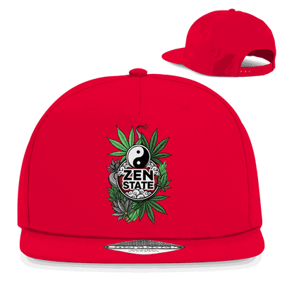 Division420 Snapback Rapper Cap Zen State aus Baumwoll-Twill mit Retro Snapback-Verschluss und flachem Schirm