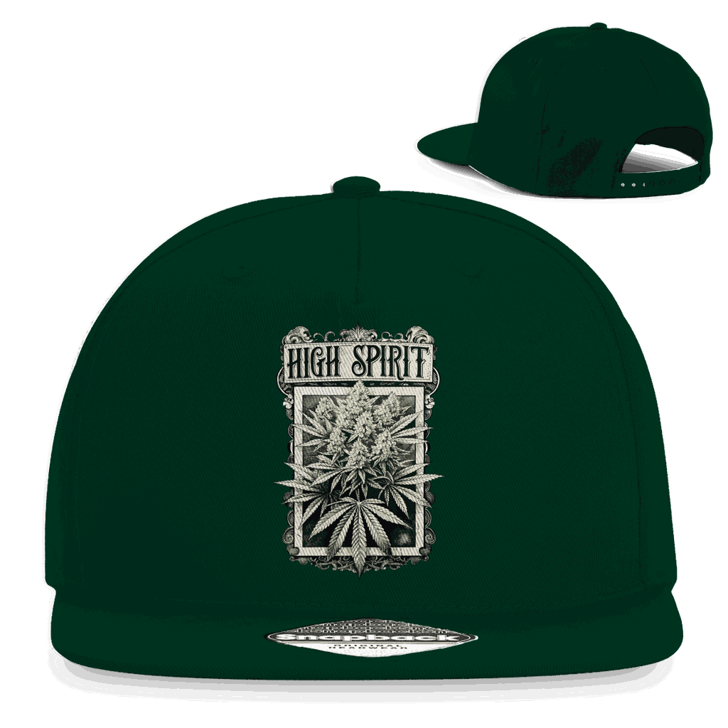 Division420 Snapback Cap High Spirit aus Baumwoll-Twill mit flachem Schirm und Retro-Verschluss