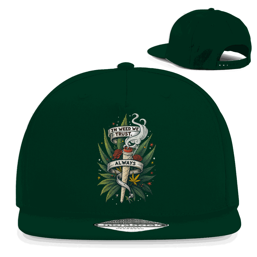 Snapback Rapper Cap - In weed we trust, always! | Division420®