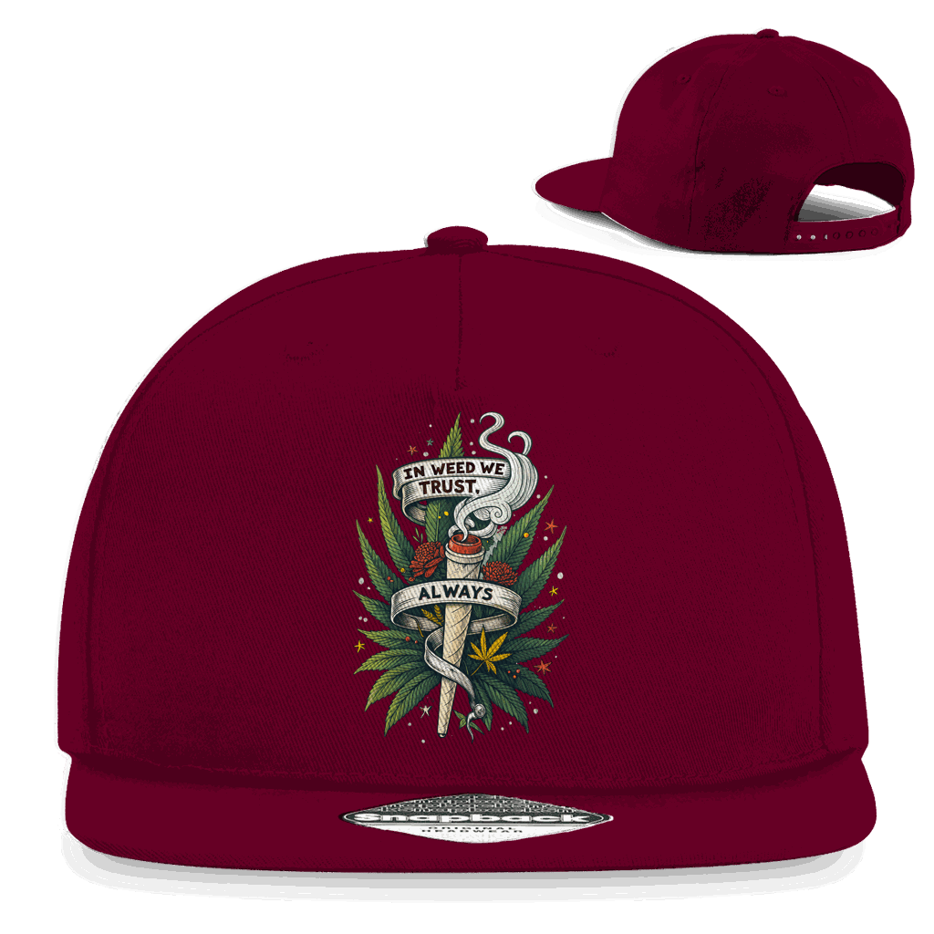 Snapback Rapper Cap - In weed we trust, always! | Division420®