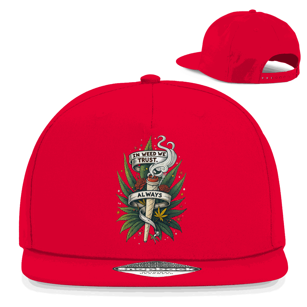 Snapback Rapper Cap - In weed we trust, always! | Division420®