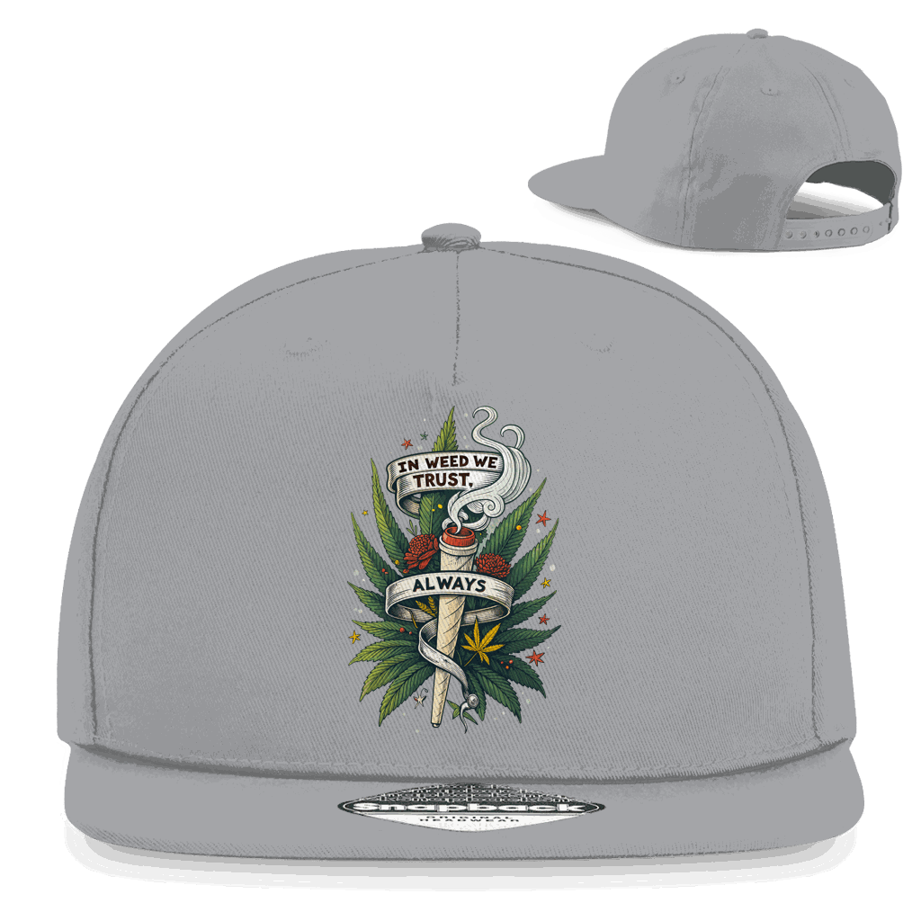 Snapback Rapper Cap - In weed we trust, always! | Division420®