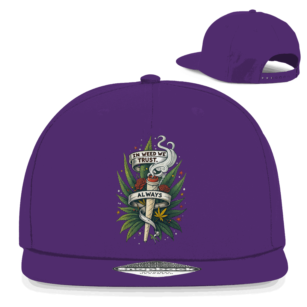 Snapback Rapper Cap - In weed we trust, always! | Division420®