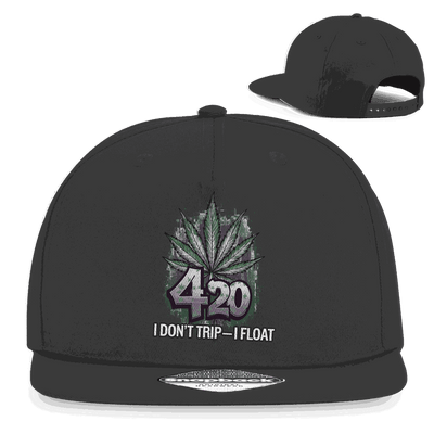 Division420 Snapback Cap I dont trip i float urbanes 5-Panel Design aus Baumwoll-Twill mit flachem Schirm und Retro Snapback-Verschluss