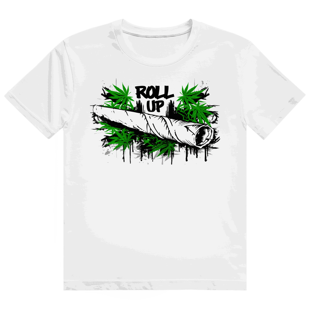 Division420 Heavy Cotton T-Shirt mit Roll up Art Print, unisex, aus 100% ringgesponnener Baumwolle, nachhaltiger Streetstyle