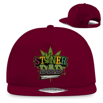 Division420 Snapback Cap Stoner Dad aus Baumwoll-Twill mit flachem Schirm und Retro-Snapbackverschluss