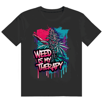 Heavy Cotton T-Shirt - Weed is my Therapy | Division420®