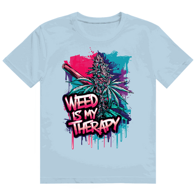 Heavy Cotton T-Shirt - Weed is my Therapy | Division420®