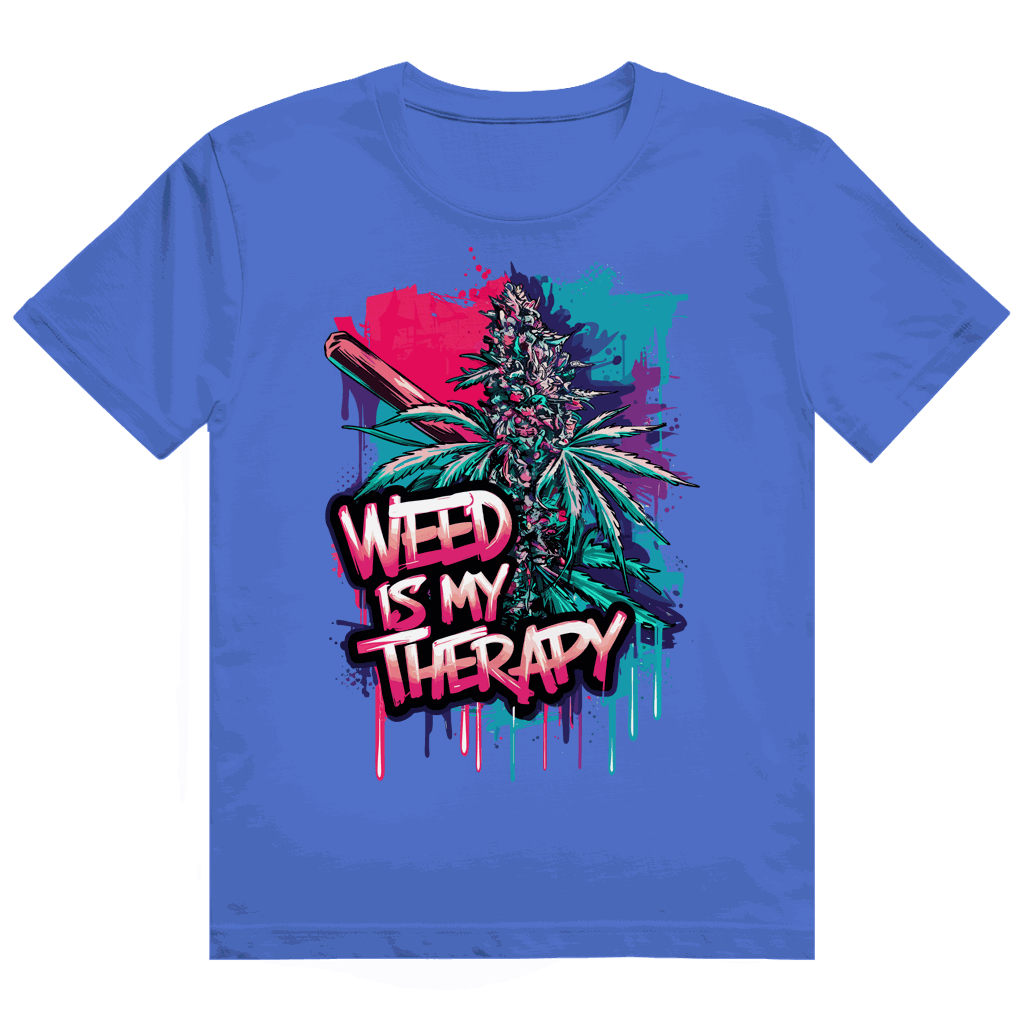Heavy Cotton T-Shirt - Weed is my Therapy | Division420®