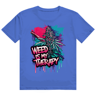 Heavy Cotton T-Shirt - Weed is my Therapy | Division420®