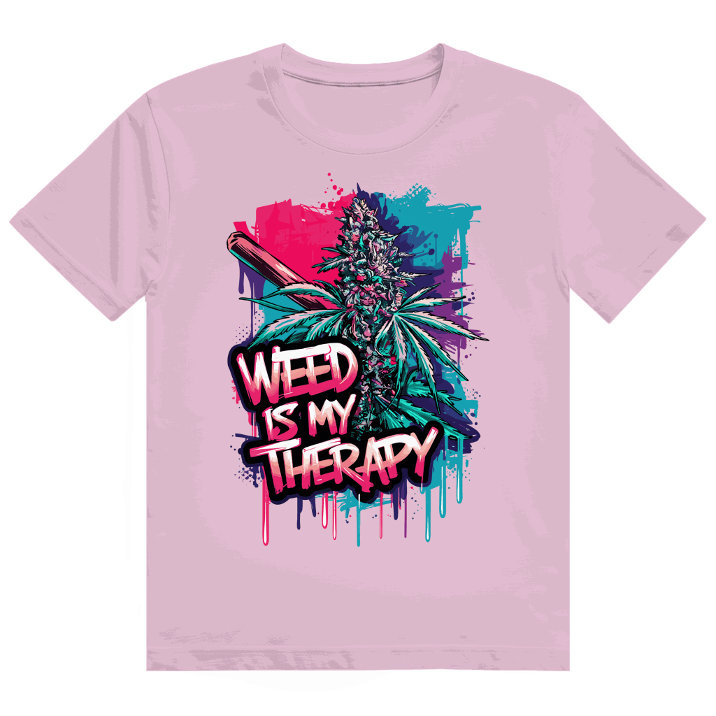 Heavy Cotton T-Shirt - Weed is my Therapy | Division420®