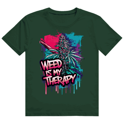 Heavy Cotton T-Shirt - Weed is my Therapy | Division420®