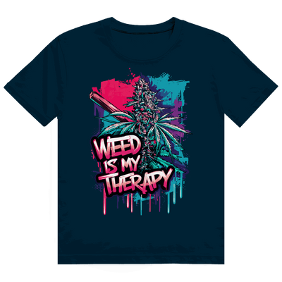 Heavy Cotton T-Shirt - Weed is my Therapy | Division420®