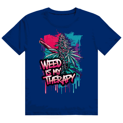 Heavy Cotton T-Shirt - Weed is my Therapy | Division420®
