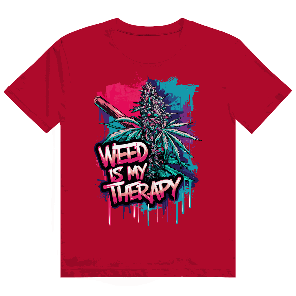 Heavy Cotton T-Shirt - Weed is my Therapy | Division420®
