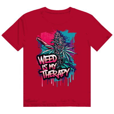 Heavy Cotton T-Shirt - Weed is my Therapy | Division420®