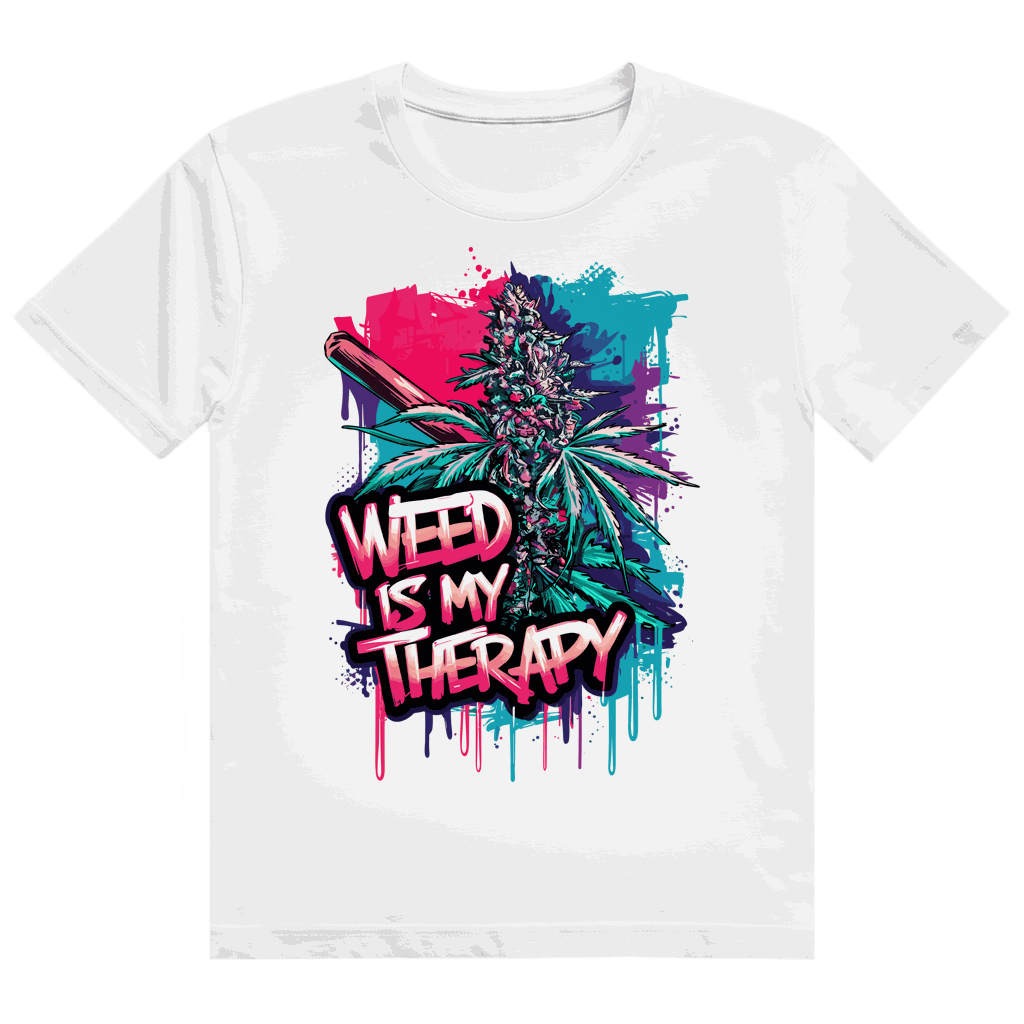 Heavy Cotton T-Shirt - Weed is my Therapy | Division420®