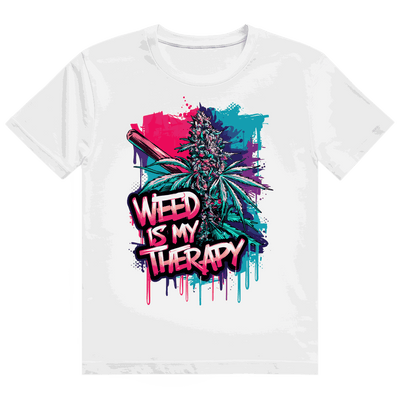 Heavy Cotton T-Shirt - Weed is my Therapy | Division420®