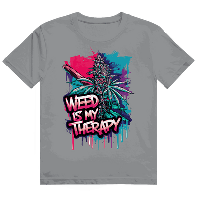 Heavy Cotton T-Shirt - Weed is my Therapy | Division420®