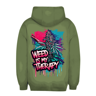 Unisex Oversize Hoodie - Weed is my Therapy | Division420®
