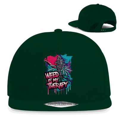 Snapback Rapper Cap - Weed is my Therapy | Division420®