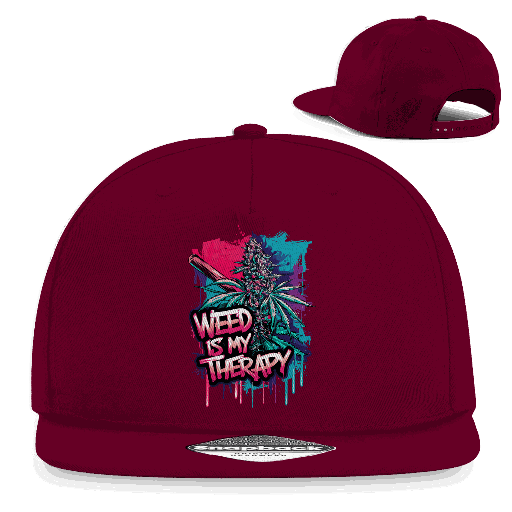 Snapback Rapper Cap - Weed is my Therapy | Division420®