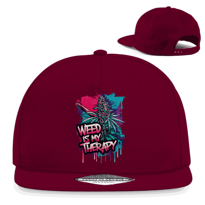Snapback Rapper Cap - Weed is my Therapy | Division420®