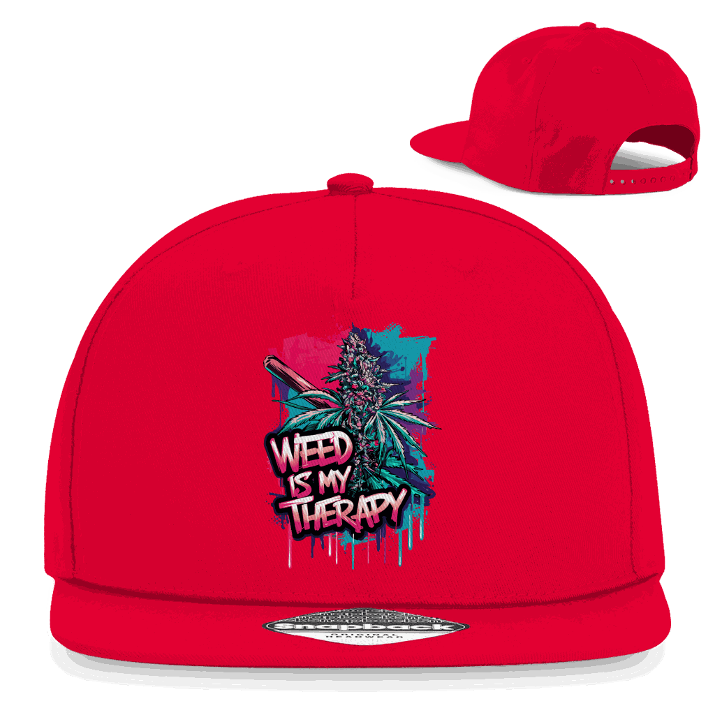 Snapback Rapper Cap - Weed is my Therapy | Division420®