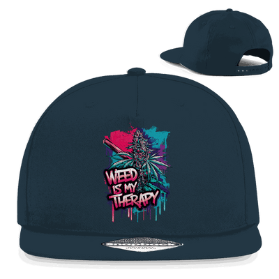 Snapback Rapper Cap - Weed is my Therapy | Division420®