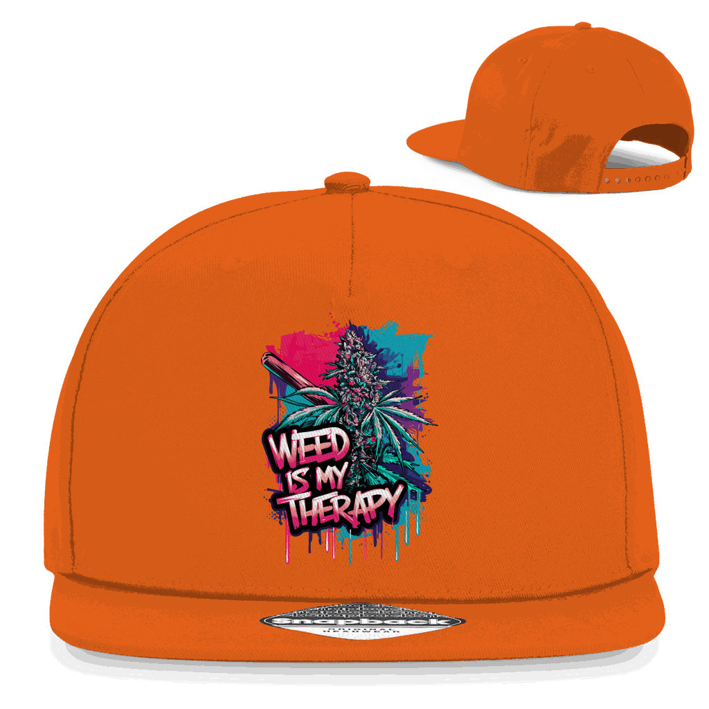 Snapback Rapper Cap - Weed is my Therapy | Division420®