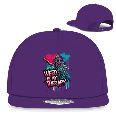 Snapback Rapper Cap - Weed is my Therapy | Division420®