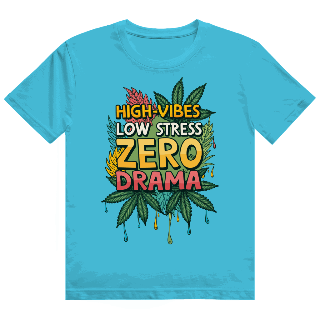 Heavy Cotton T-Shirt - High-Vibes, low stress, zero drama | Division420®