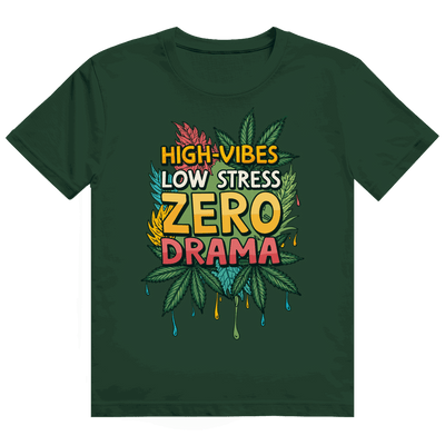 Heavy Cotton T-Shirt - High-Vibes, low stress, zero drama | Division420®